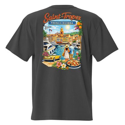 Nightshades St Tropez Oversized faded t-shirt (Multi color) — Faded Black / S