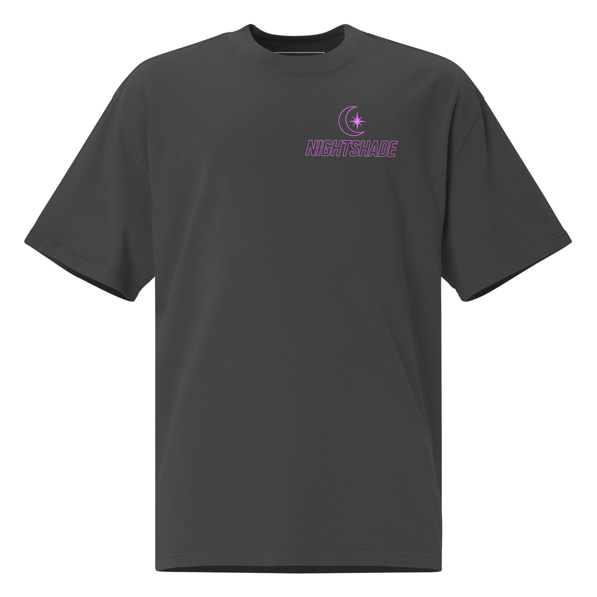 Nightshades St Tropez Oversized faded t-shirt (Multi color) — Faded Black / S